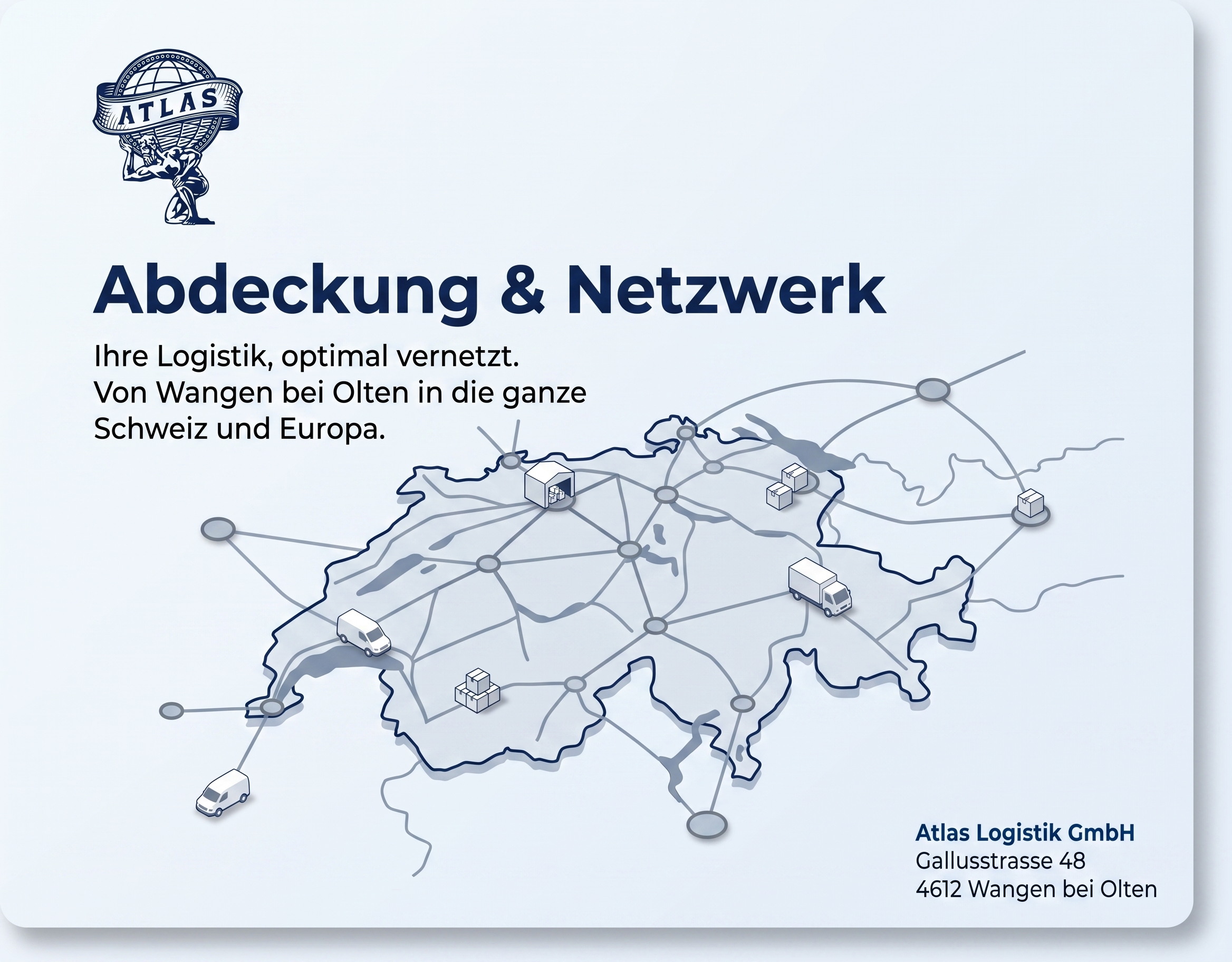 Schweizer Autobahn Transportnetzwerk Atlas Logistik